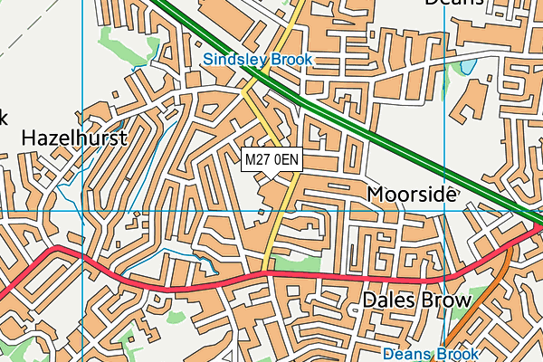 M27 0EN map - OS VectorMap District (Ordnance Survey)