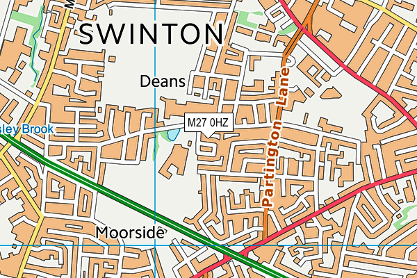 M27 0HZ map - OS VectorMap District (Ordnance Survey)