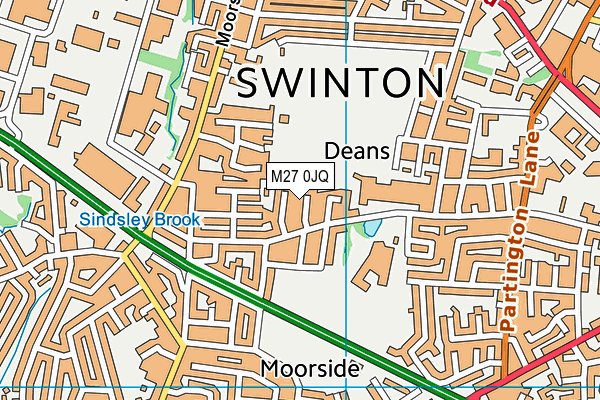 M27 0JQ map - OS VectorMap District (Ordnance Survey)