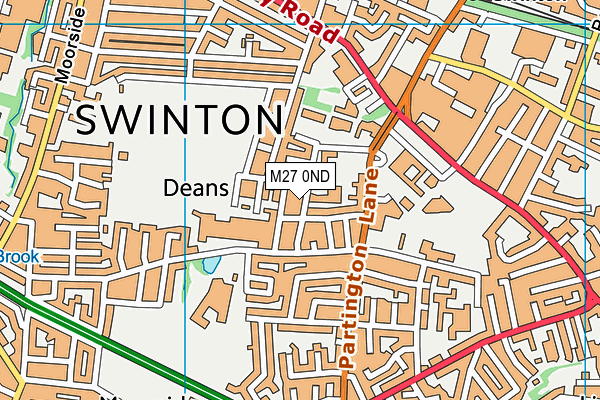 M27 0ND map - OS VectorMap District (Ordnance Survey)