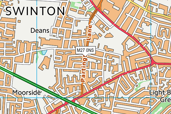 M27 0NS map - OS VectorMap District (Ordnance Survey)