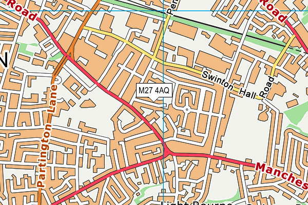 M27 4AQ map - OS VectorMap District (Ordnance Survey)