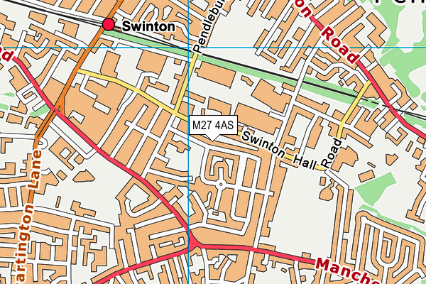 St Mary's RC Primary School map (M27 4AS) - OS VectorMap District (Ordnance Survey)