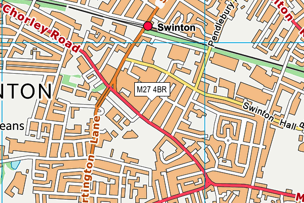 Swinton And Pendlebury Leisure Centre map (M27 4BR) - OS VectorMap District (Ordnance Survey)