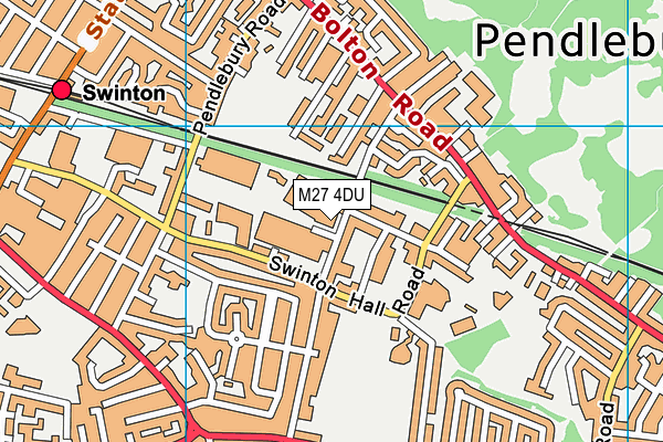 M27 4DU map - OS VectorMap District (Ordnance Survey)