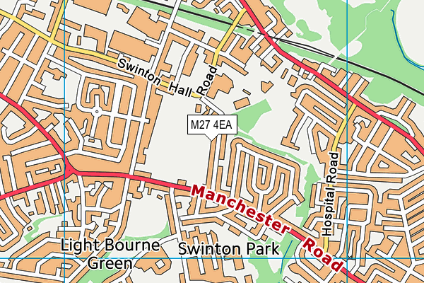 M27 4EA map - OS VectorMap District (Ordnance Survey)