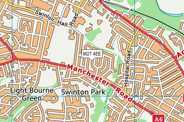 M27 4EE map - OS VectorMap District (Ordnance Survey)