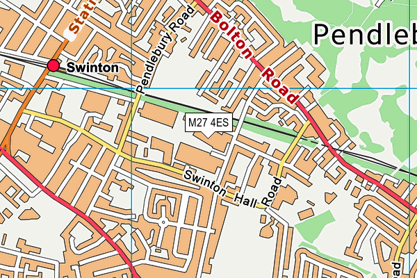 M27 4ES map - OS VectorMap District (Ordnance Survey)