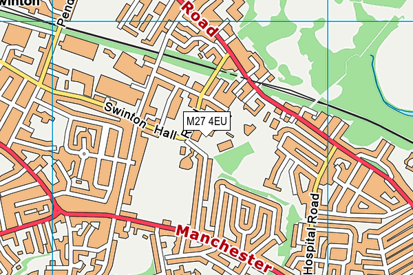 M27 4EU map - OS VectorMap District (Ordnance Survey)