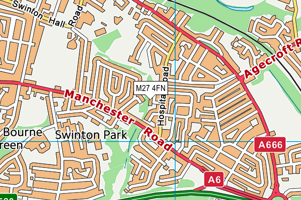 M27 4FN map - OS VectorMap District (Ordnance Survey)