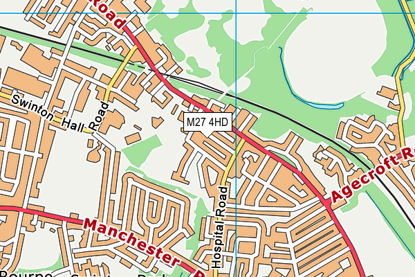 M27 4HD map - OS VectorMap District (Ordnance Survey)