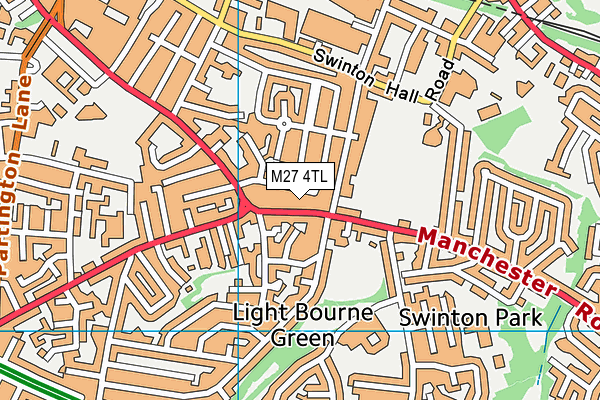 M27 4TL map - OS VectorMap District (Ordnance Survey)