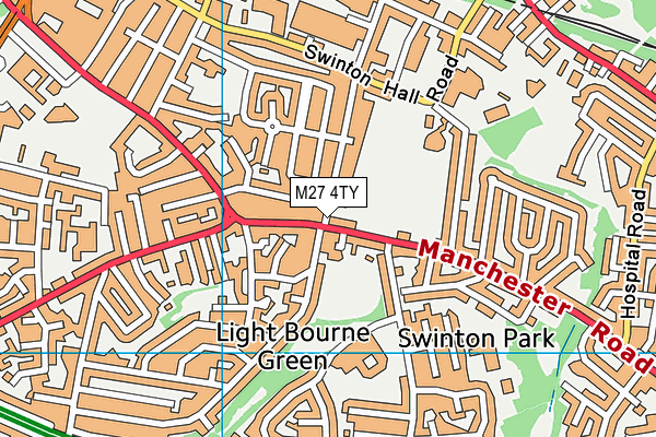 Victoria Park (Swinton) map (M27 4TY) - OS VectorMap District (Ordnance Survey)