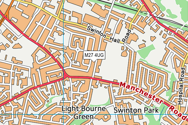 M27 4UG map - OS VectorMap District (Ordnance Survey)