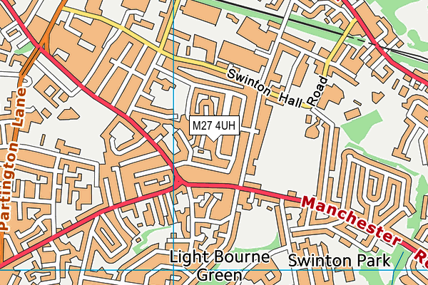 M27 4UH map - OS VectorMap District (Ordnance Survey)