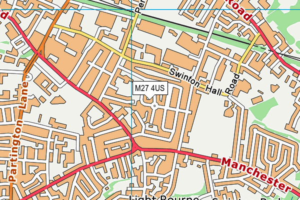 M27 4US map - OS VectorMap District (Ordnance Survey)
