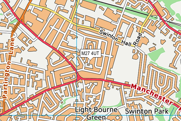 M27 4UT map - OS VectorMap District (Ordnance Survey)