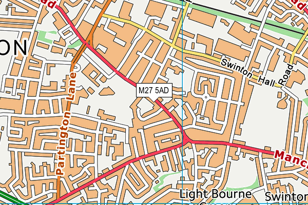 M27 5AD map - OS VectorMap District (Ordnance Survey)