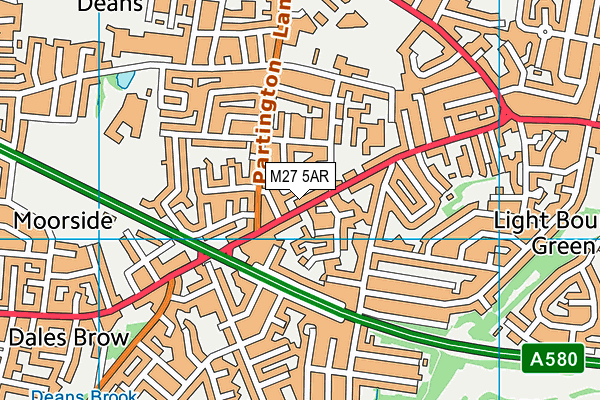 M27 5AR map - OS VectorMap District (Ordnance Survey)