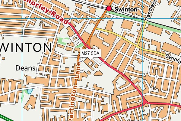 Salford Community Leisure map (M27 5DA) - OS VectorMap District (Ordnance Survey)