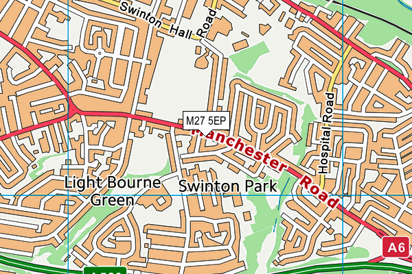 M27 5EP map - OS VectorMap District (Ordnance Survey)