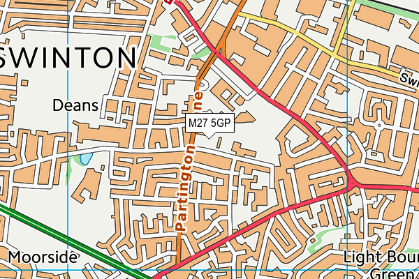 M27 5GP map - OS VectorMap District (Ordnance Survey)
