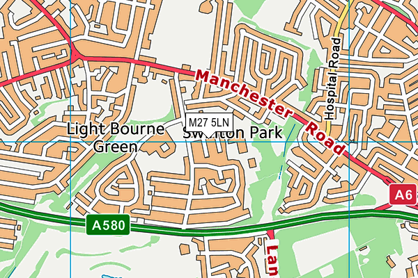 Grosvenor Road Primary School map (M27 5LN) - OS VectorMap District (Ordnance Survey)
