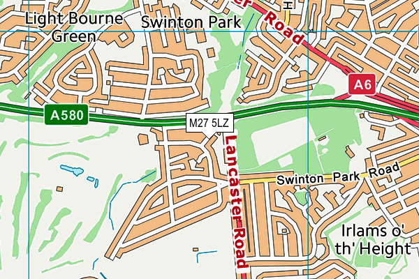 M27 5LZ map - OS VectorMap District (Ordnance Survey)