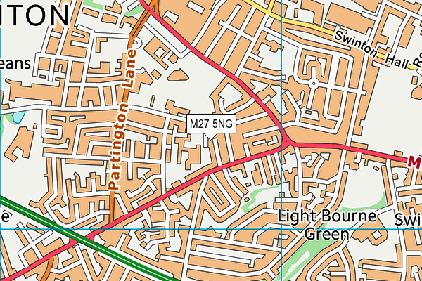 M27 5NG map - OS VectorMap District (Ordnance Survey)