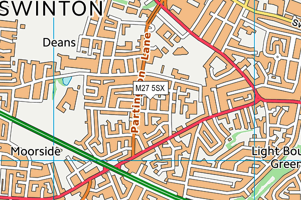 M27 5SX map - OS VectorMap District (Ordnance Survey)
