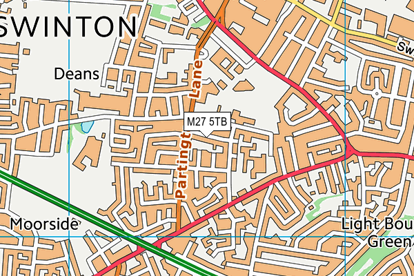 M27 5TB map - OS VectorMap District (Ordnance Survey)