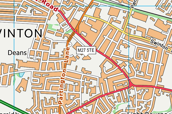 M27 5TE map - OS VectorMap District (Ordnance Survey)