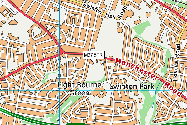 M27 5TR map - OS VectorMap District (Ordnance Survey)