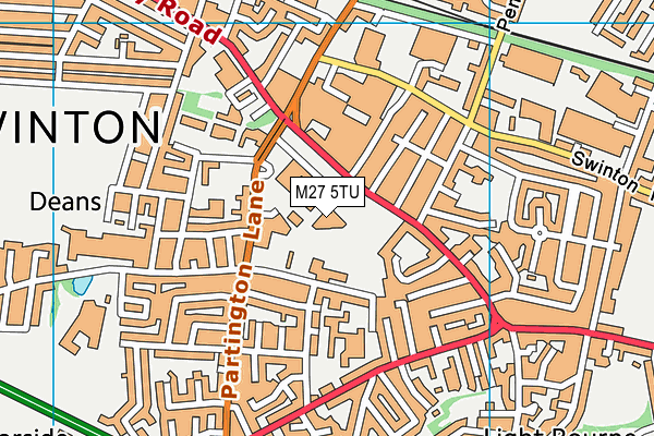 M27 5TU map - OS VectorMap District (Ordnance Survey)