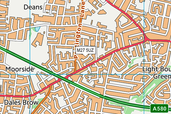 M27 5UZ map - OS VectorMap District (Ordnance Survey)