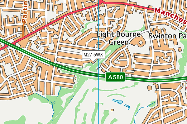 M27 5WX map - OS VectorMap District (Ordnance Survey)