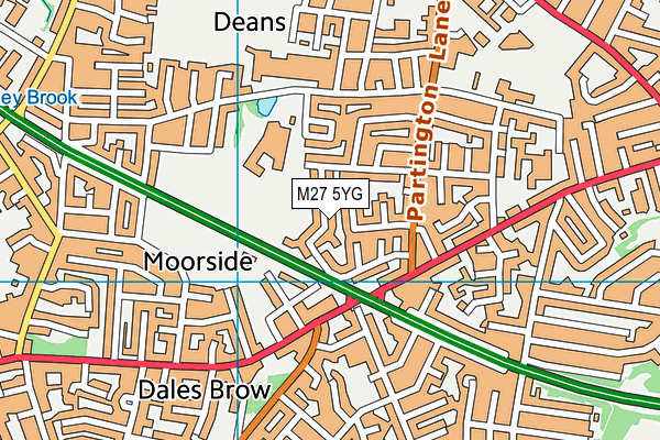 M27 5YG map - OS VectorMap District (Ordnance Survey)