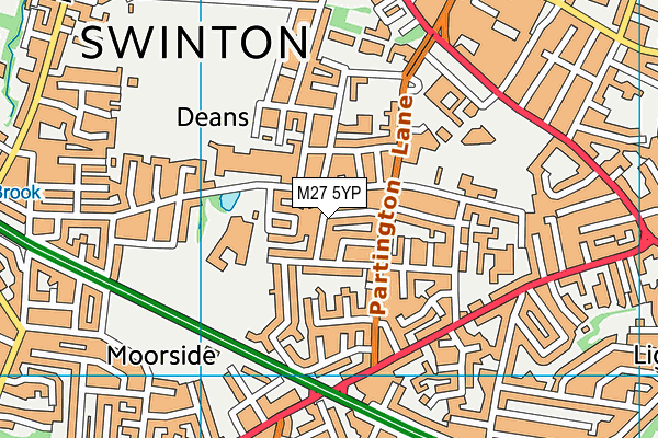 M27 5YP map - OS VectorMap District (Ordnance Survey)