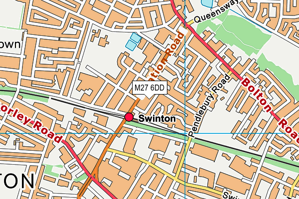 M27 6DD map - OS VectorMap District (Ordnance Survey)