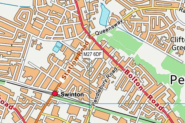 M27 6DF map - OS VectorMap District (Ordnance Survey)