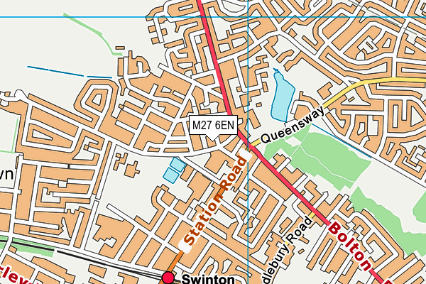 M27 6EN map - OS VectorMap District (Ordnance Survey)