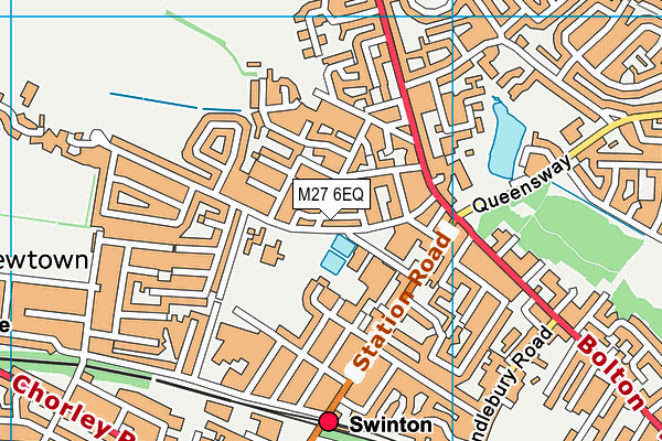 M27 6EQ map - OS VectorMap District (Ordnance Survey)