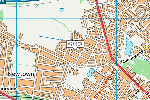 M27 6ER map - OS VectorMap District (Ordnance Survey)