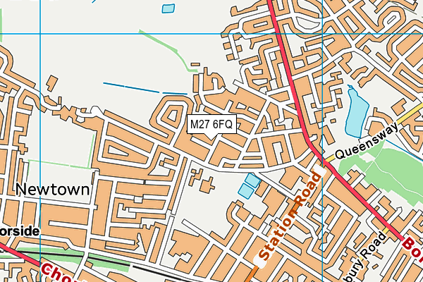 M27 6FQ map - OS VectorMap District (Ordnance Survey)