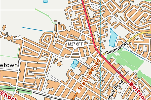 M27 6FT map - OS VectorMap District (Ordnance Survey)