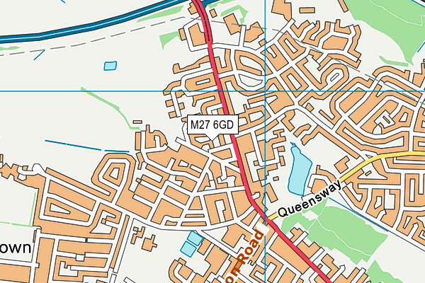 M27 6GD map - OS VectorMap District (Ordnance Survey)