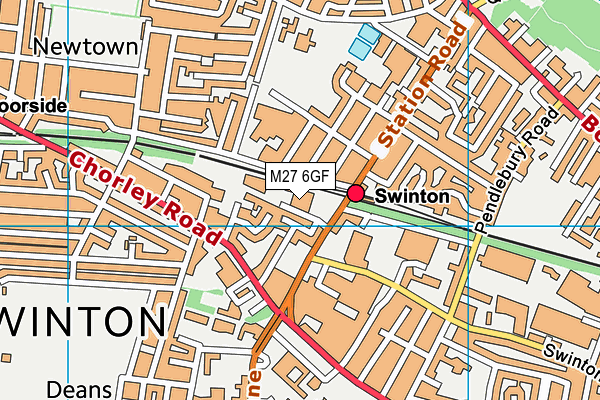 M27 6GF map - OS VectorMap District (Ordnance Survey)