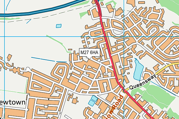 M27 6HA map - OS VectorMap District (Ordnance Survey)