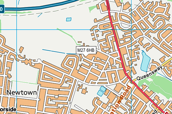 M27 6HB map - OS VectorMap District (Ordnance Survey)