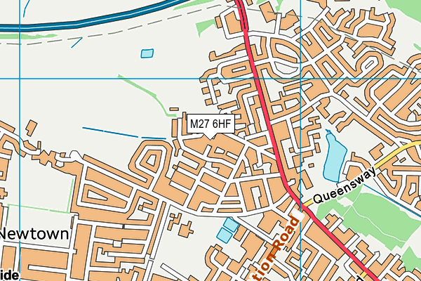 M27 6HF map - OS VectorMap District (Ordnance Survey)